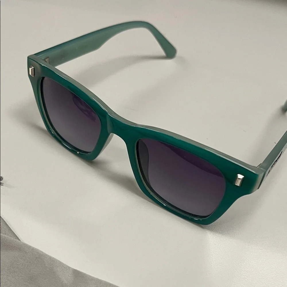 Knockaround Green Sunglasses with soft sac